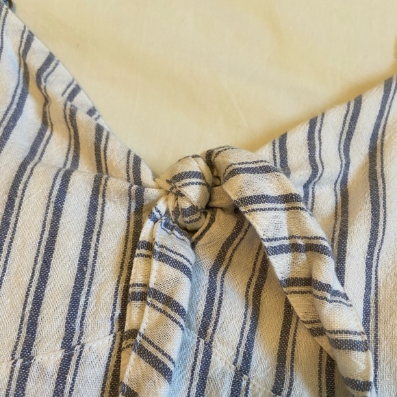 Hollister Tie-Front Striped Linen Mini Dress - Picture 8 of 10